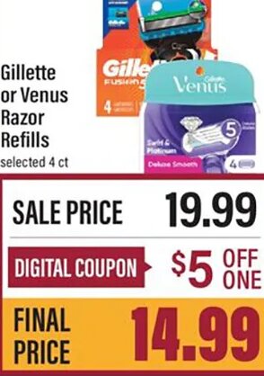 Gillette or Venus Razor Refills