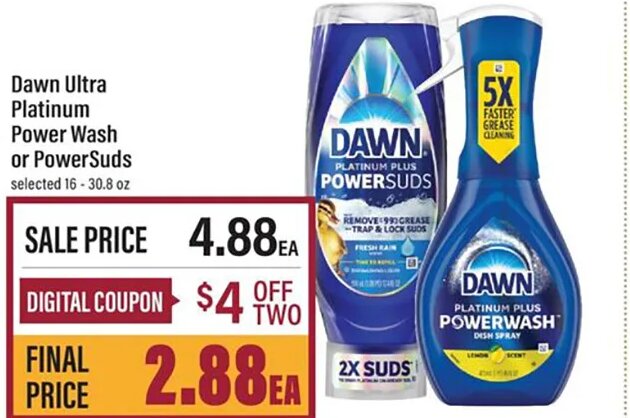Dawn Ultra Platinum Power Wash at Lowes Foods