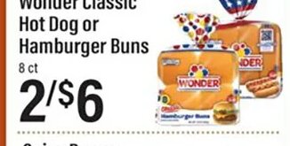 Wonder Classic Hot Dog or Hamburger Buns at Lowes Foods