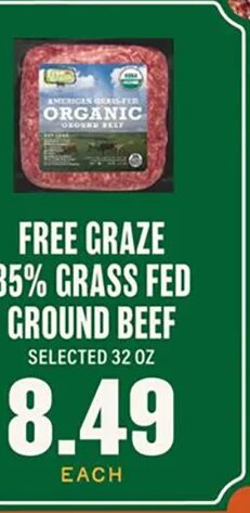 Free Graze 85% Grass Fed Ground Beef at Lowes Foods