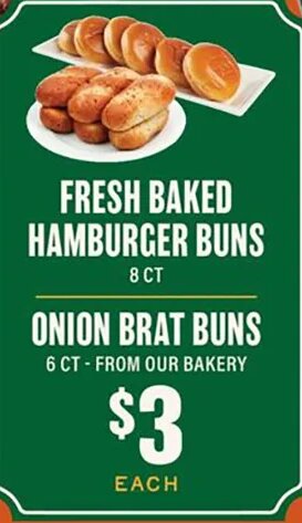 Fresh Baked Hamburger Buns / Onion Brat Buns at Lowes Foods