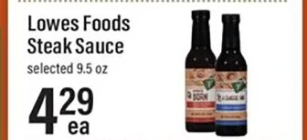 Lowes Foods Steak Sauce
