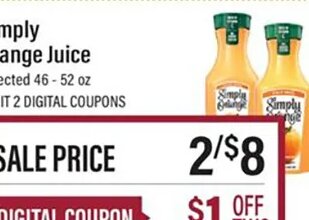 Simply Orange Juice at Lowes Foods