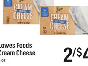 Lowes Foods Cream Cheese at Lowes Foods