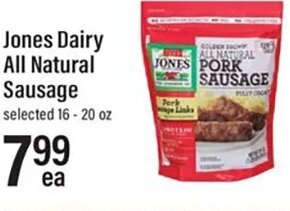 Jones Dairy All Natural Sausage at Lowes Foods