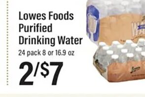 Lowes Foods Purified Drinking Water at Lowes Foods