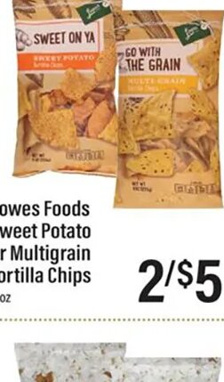 Lowes Foods Sweet Potato or Multigrain Tortilla Chips at Lowes Foods