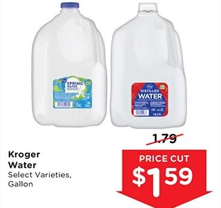 Kroger Water at Mariano's