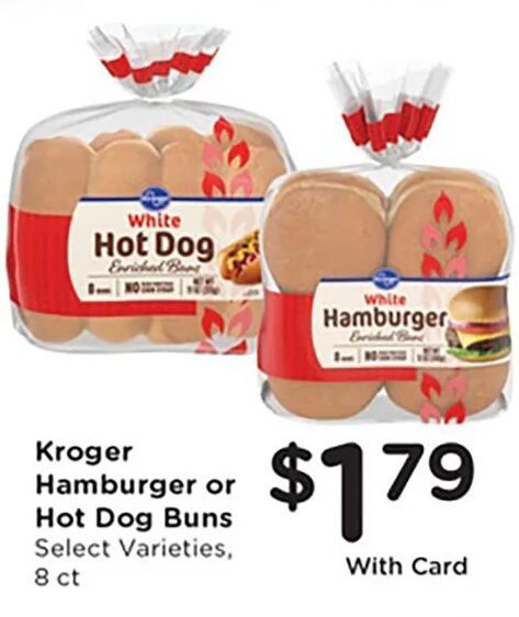 Kroger Hamburger or Hot Dog Buns at Mariano's