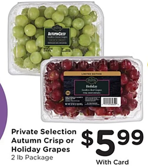 Private Selection Autumn Crisp or Holiday Grapes at Mariano's