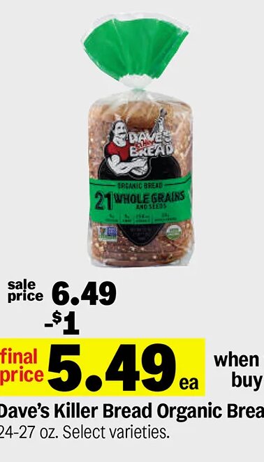 Dave's Killer Bread Organic Bread