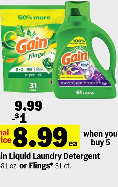 Gain Liquid Laundry Detergent at Meijer