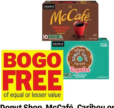 Donut Shop, McCafé, Caribou or Green Mountain K-Cups