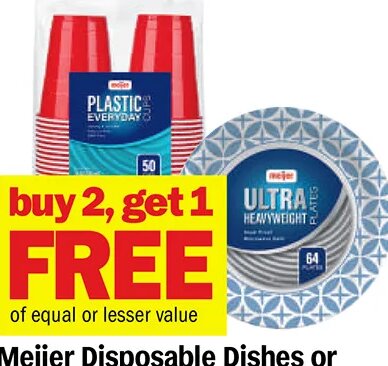 Meijer Disposable Dishes or Paper Napkins