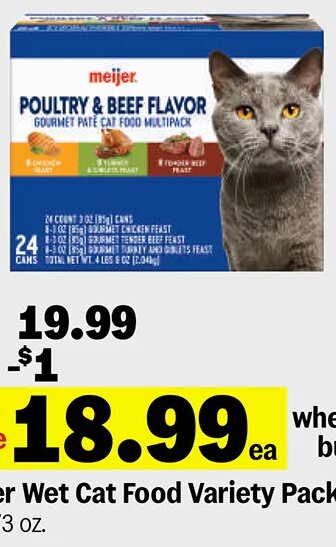 Meijer Wet Cat Food Variety Pack* at Meijer