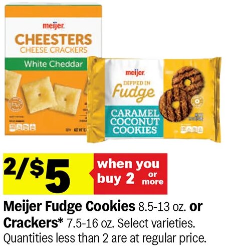 Meijer Fudge Cookies or Crackers at Meijer