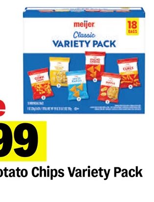 Meijer Potato Chips Variety Pack