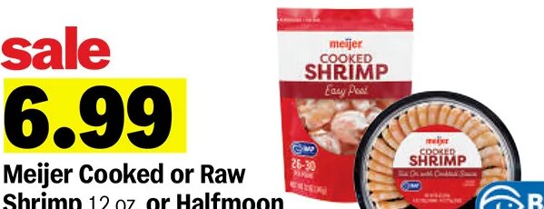 Meijer Cooked or Raw Shrimp or Halfmoon Shrimp Rings at Meijer