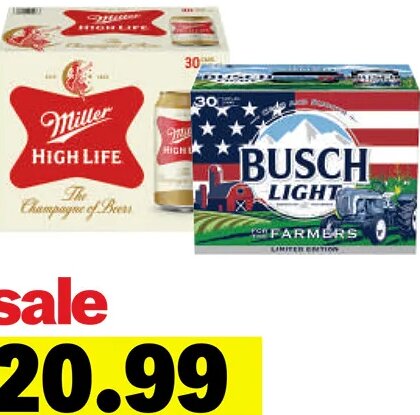 Busch Light, Miller High Life or Pabst Blue Ribbon