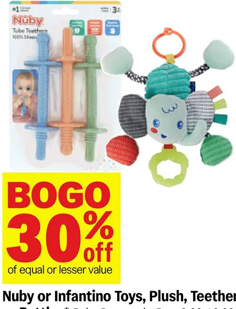 Nuby or Infantino Toys, Plush, Teethers or Rattles*