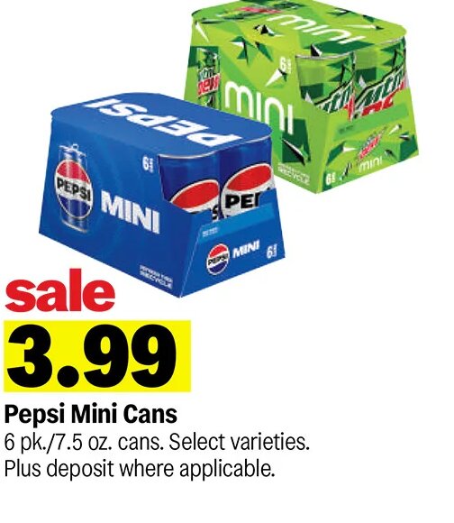 Pepsi Mini Cans at Meijer