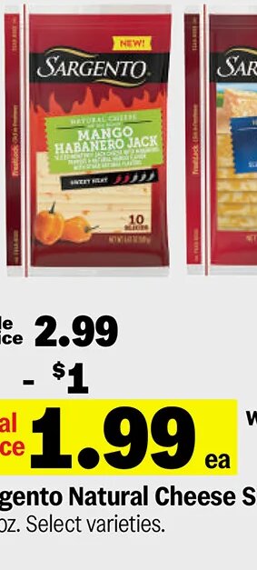 Sargento Natural Cheese Slices at Meijer