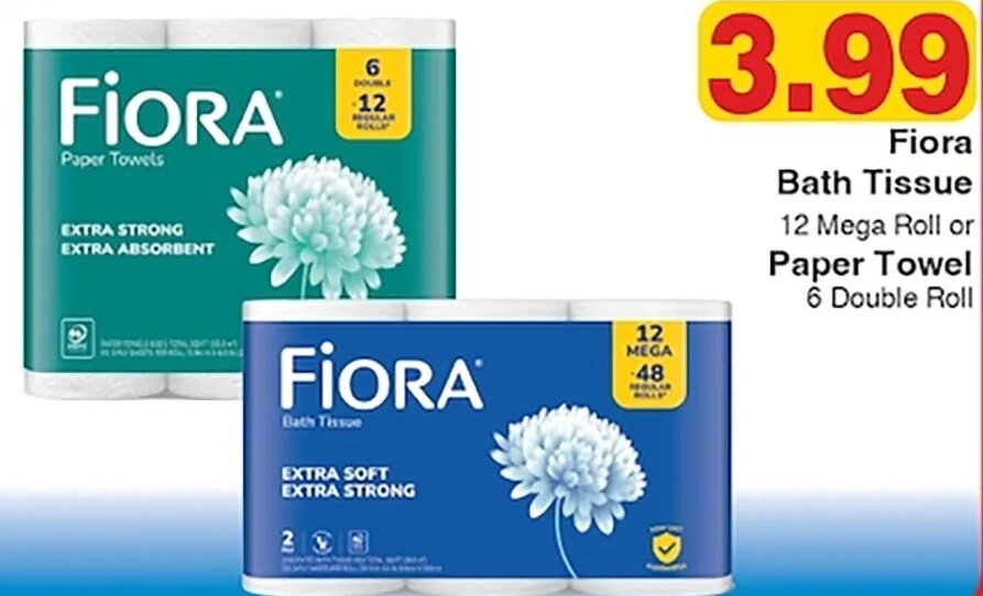 Fiora Bath Tissue or Paper Towel at Piggly Wiggly