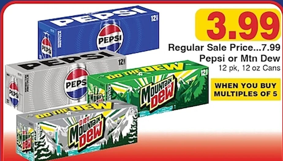 Pepsi or Mtn Dew at Piggly Wiggly
