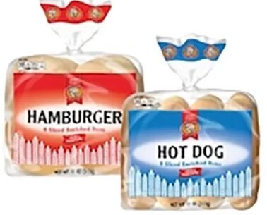 Piggly Wiggly Hamburger or Hot Dog Buns