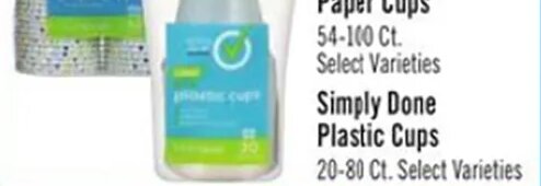 Simply Done Plastic Cups