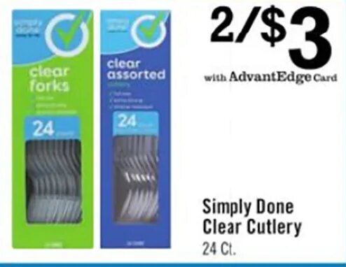 Simply Done Clear Cutlery