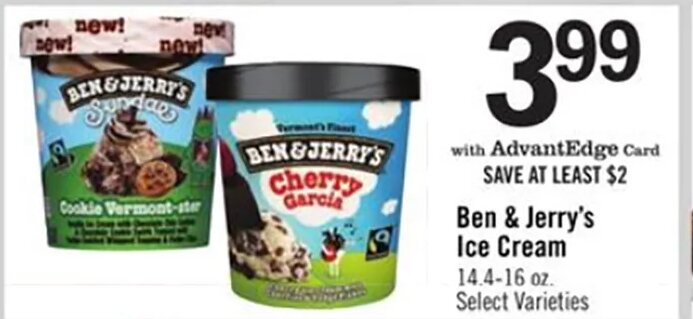Ben & Jerry's Ice Cream at Price Chopper