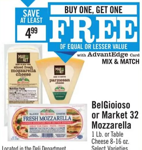 BelGioioso or Market 32 Mozzarella