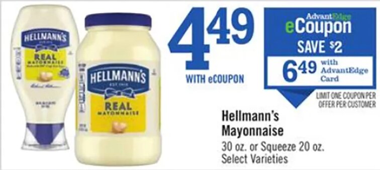 Hellmann's Mayonnaise at Price Chopper