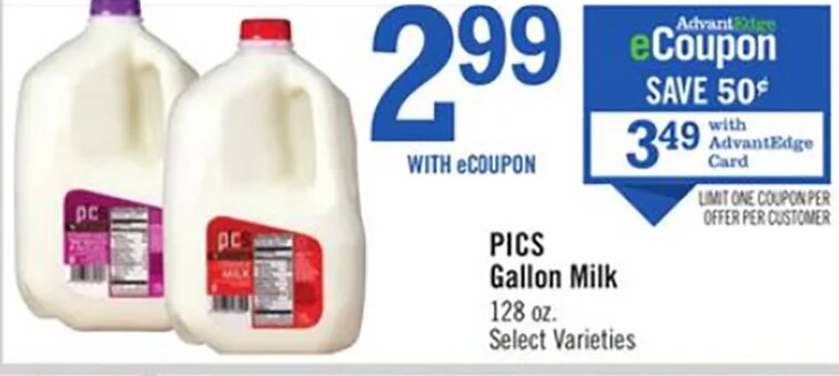 PICS Gallon Milk