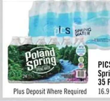 PICS Spring Water at Price Chopper
