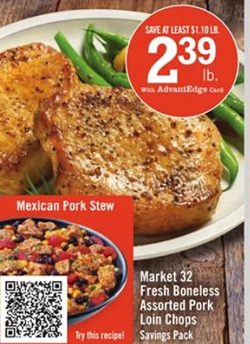 Market 32 Fresh Boneless Assorted Pork Loin Chops at Price Chopper