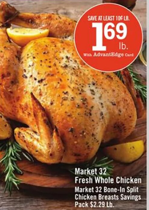 Market 32 Fresh Whole Chicken at Price Chopper