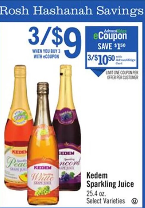 Kedem Sparkling Juice at Price Chopper