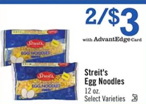 Streit's Egg Noodles at Price Chopper