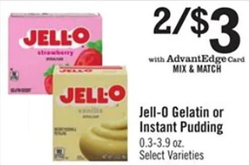 Jell-O Gelatin or Instant Pudding