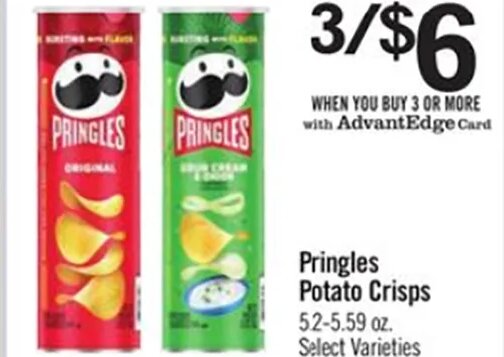 Pringles Potato Crisps at Price Chopper