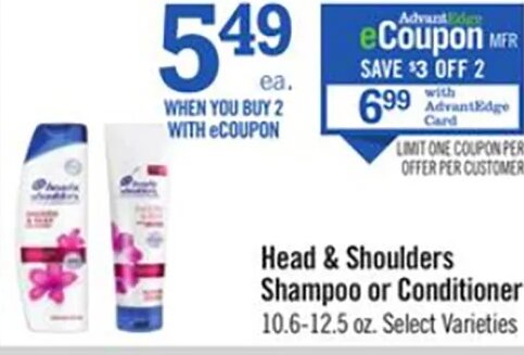 Head & Shoulders Shampoo or Conditioner