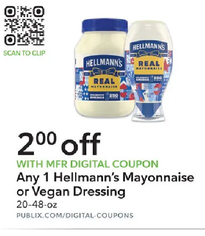 Hellmann's Mayonnaise or Vegan Dressing