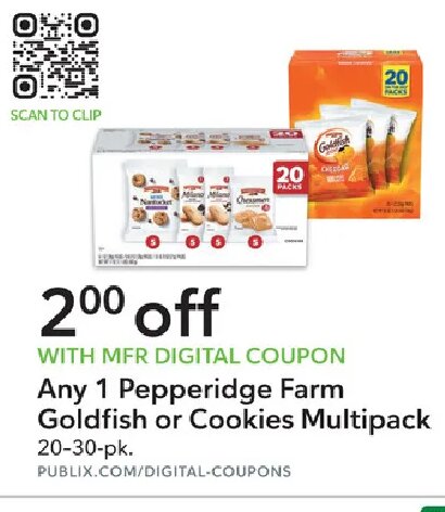 Pepperidge Farm Goldfish or Cookies Multipack