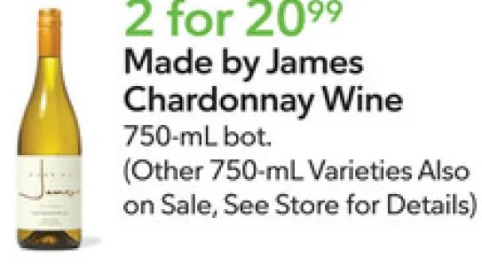 Made by James Chardonnay Wine at Publix
