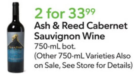 Ash & Reed Cabernet Sauvignon Wine at Publix