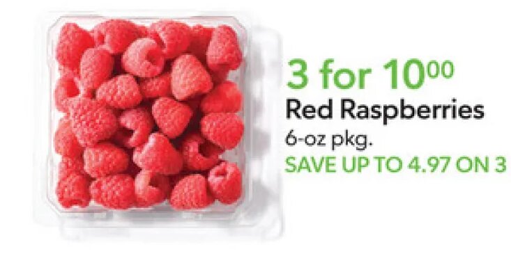 Red Raspberries at Publix