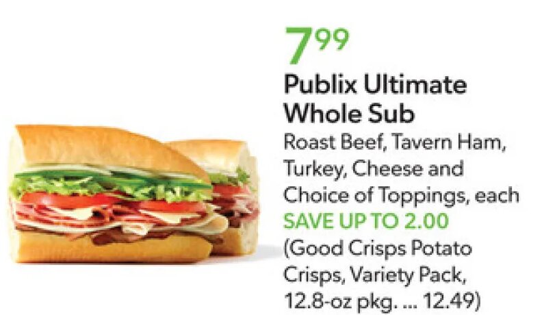 Publix Ultimate Whole Sub at Publix