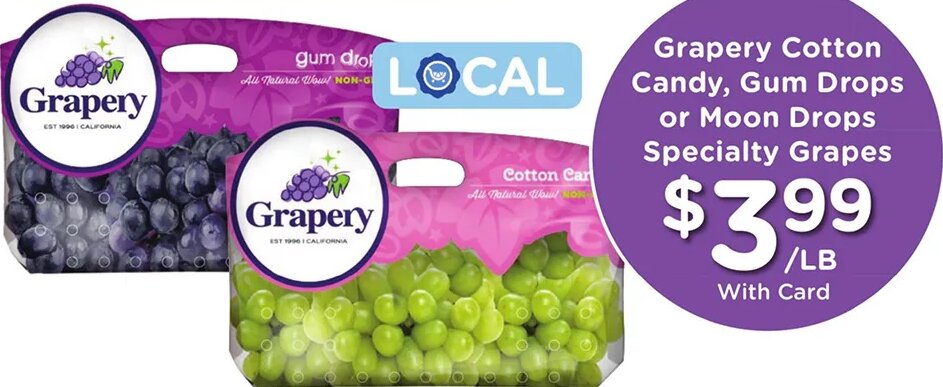 Grapery Cotton Candy, Gum Drops or Moon Drops Specialty Grapes at Ralphs